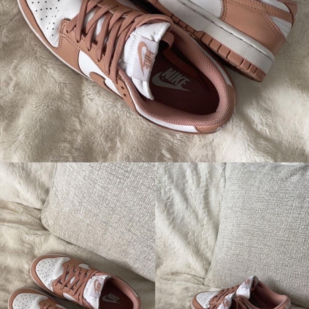 Nike Women's Sneakers in White and Tan